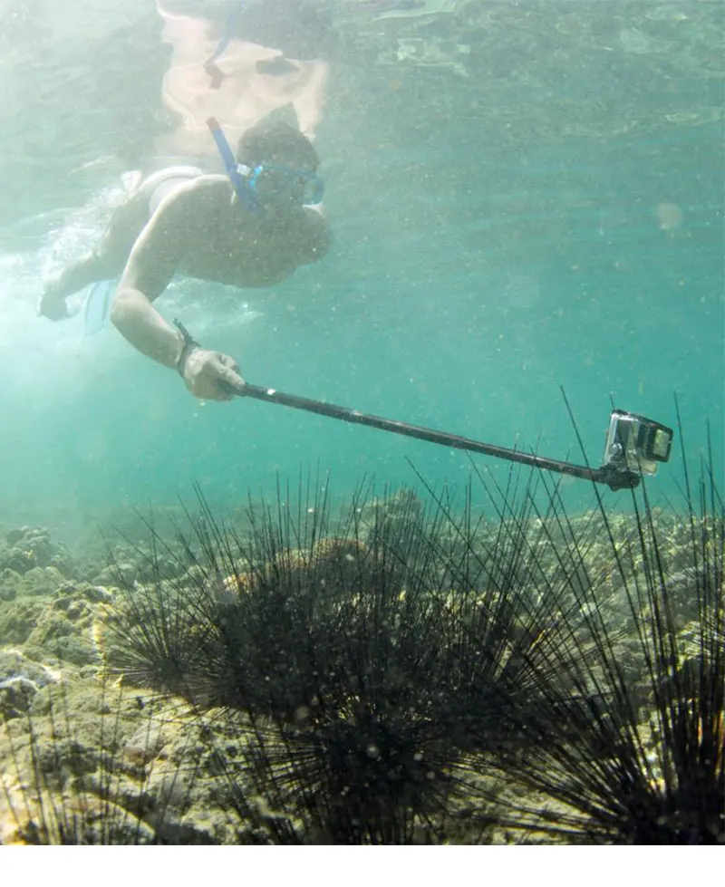 Водонепроницаемый монопод Штатив выдвижной монопод селфи палка монопод для Gopro Hero 5 6 7 Xiaomi Yi 4k II 2 для SJ4000 SJ5000 sony