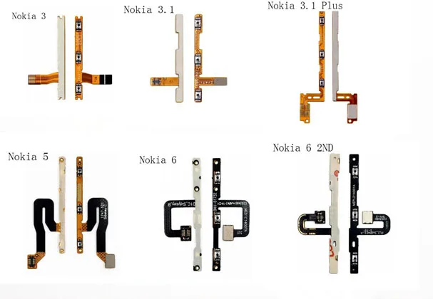 

Original For Nokia 7 Plus 8 X5 X6 X7 Power on/off button Volume up/down Buttons Flex cable For Nokia 2 3 3.1 Plus 5 5.1 6 7 7.1