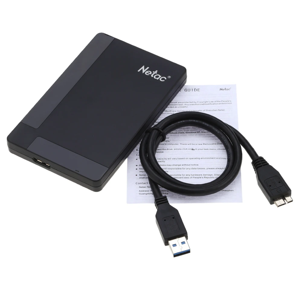 Netac 1TB 500GB HDD USB 3.0 Hard Drive HDD 2.5″ Portable Mobile HDD