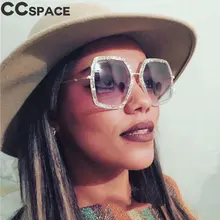 CCSPACE, блестящая оправа, g-квадратные солнцезащитные очки, Бабочка, женские Брендовые очки, дизайнерские, модные, золотые, розовые, женские, с защитой от ультрафиолета 45295