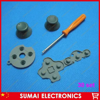 

30set Conductive Rubber Pads Button&&Analog Thumb Grip Stick Cap&T8 Torx Security Screwdriver For XBOX360 Controller