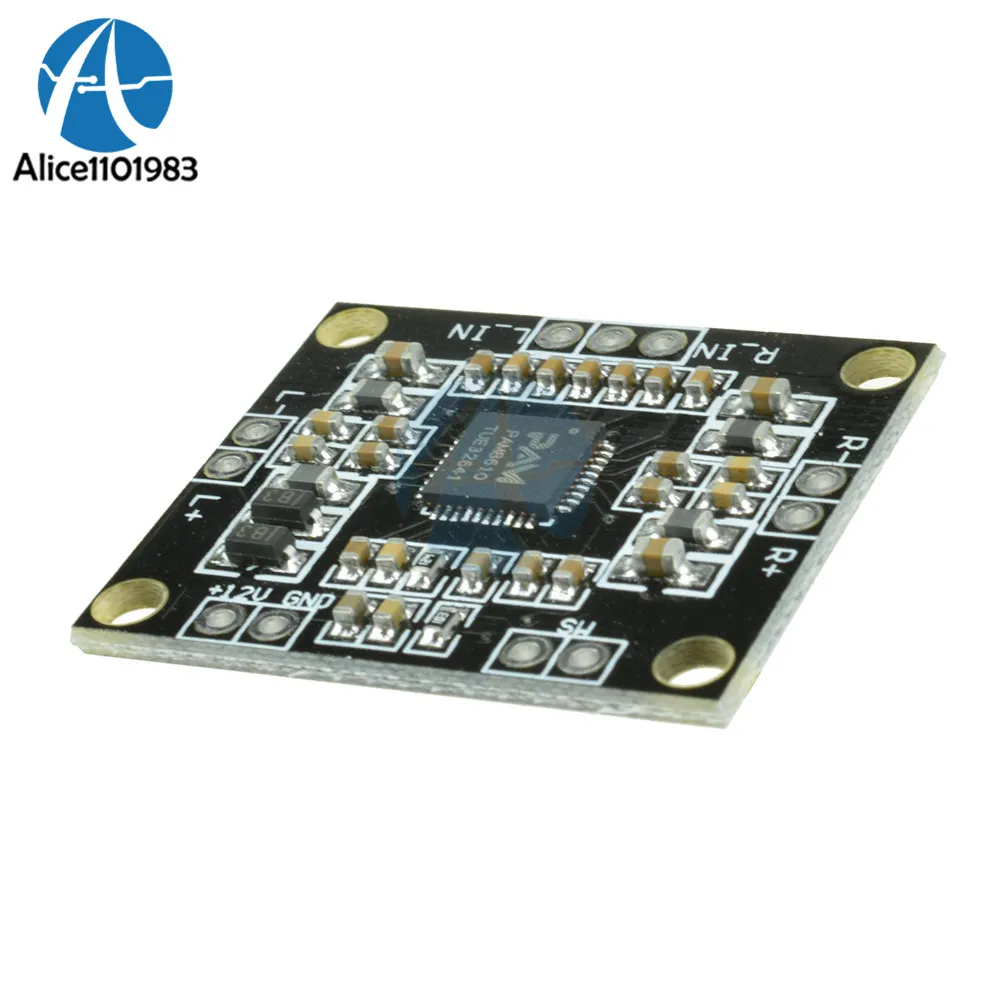 

PAM8610 2x15W Power Amplifier Board Digital Two-Channel Dual Channel Stereo Power Amplifier Board Miniature Module 12V