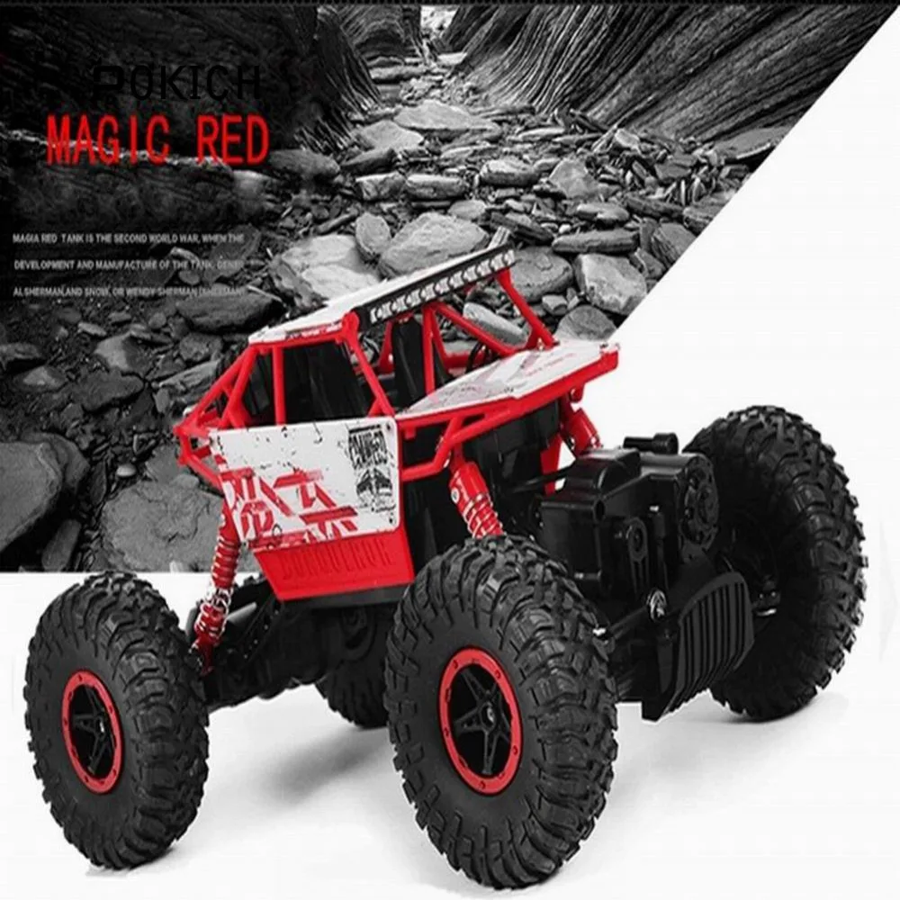 Pokich RC Car 4WD 2.4GHz Climbing Car 4x4 Double Motors Bigfoot Car Remote Control Off-Road Vehicle Model Toy