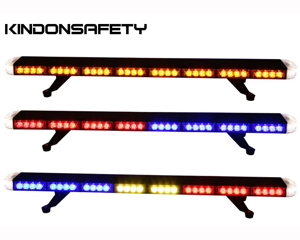 

Free shipping! Dual color 3Watt Ultra bright LED warning strobe lightbar, 70pcs LEDs, black or silver aluminium housing, 1040mm