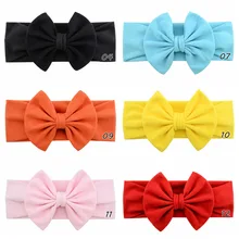 Baby Headdress Bow Hair Clip Solid Color Trendy Style Handmade Girls Gift Polyester Ribbon Children Baby Bow Hair Clip 907 bow style wig decorative hair clip golden l