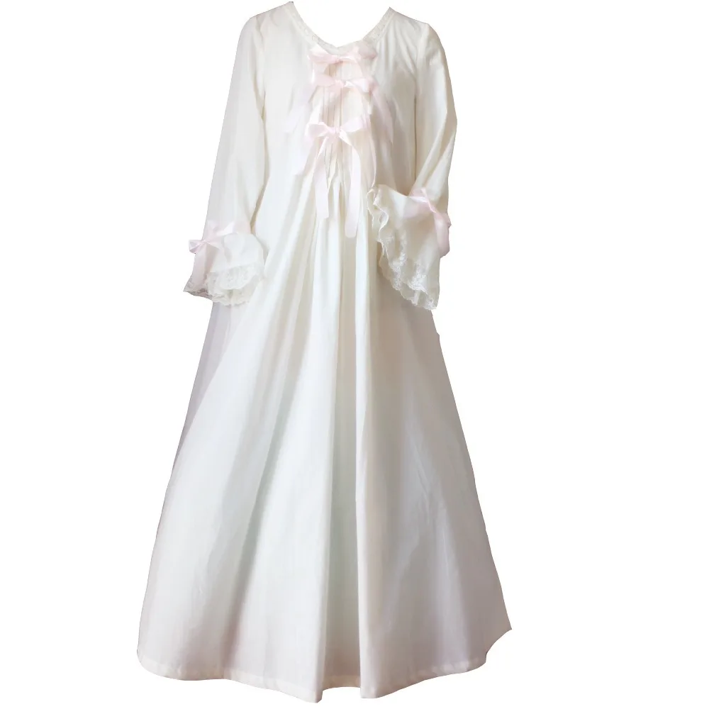 Vintage bow princess nightgown sleepwear European medieval palace style ...