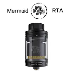 Оригинальный Tigertek Русалка RTA танк электронная сигарета распылитель для электронной сигареты резервуар 24 мм RDTA ввиду распылитель 3,5 мл