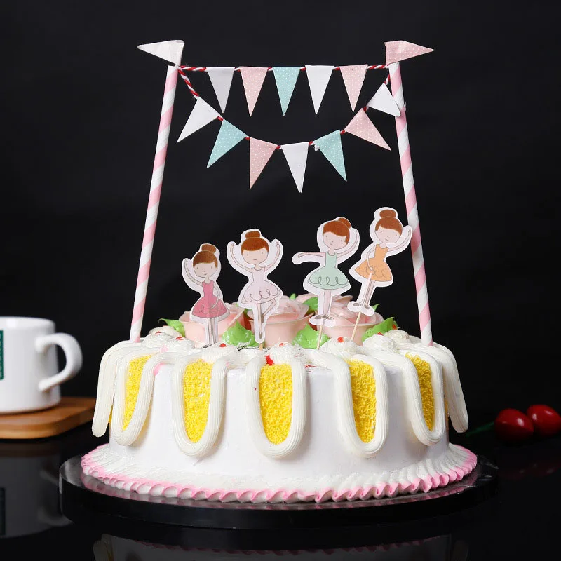  Adornos para tartas de fiesta con dibujos animados para cumpleaños, selecciones para tartas de dibujos animados, regalos creativos para fiestas de cumpleaños y Baby Shower