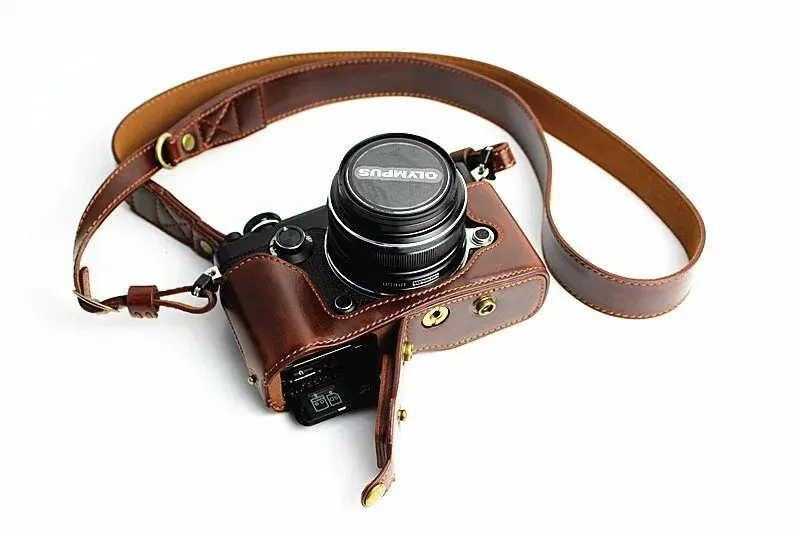 Новый роскошный чехол из искусственной кожи для фотоаппарата Olympus PEN F Pen с