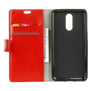 

100pcs/lot free shipping Crystal Grain Wallet leather case Stand with card holder case for MOTO M