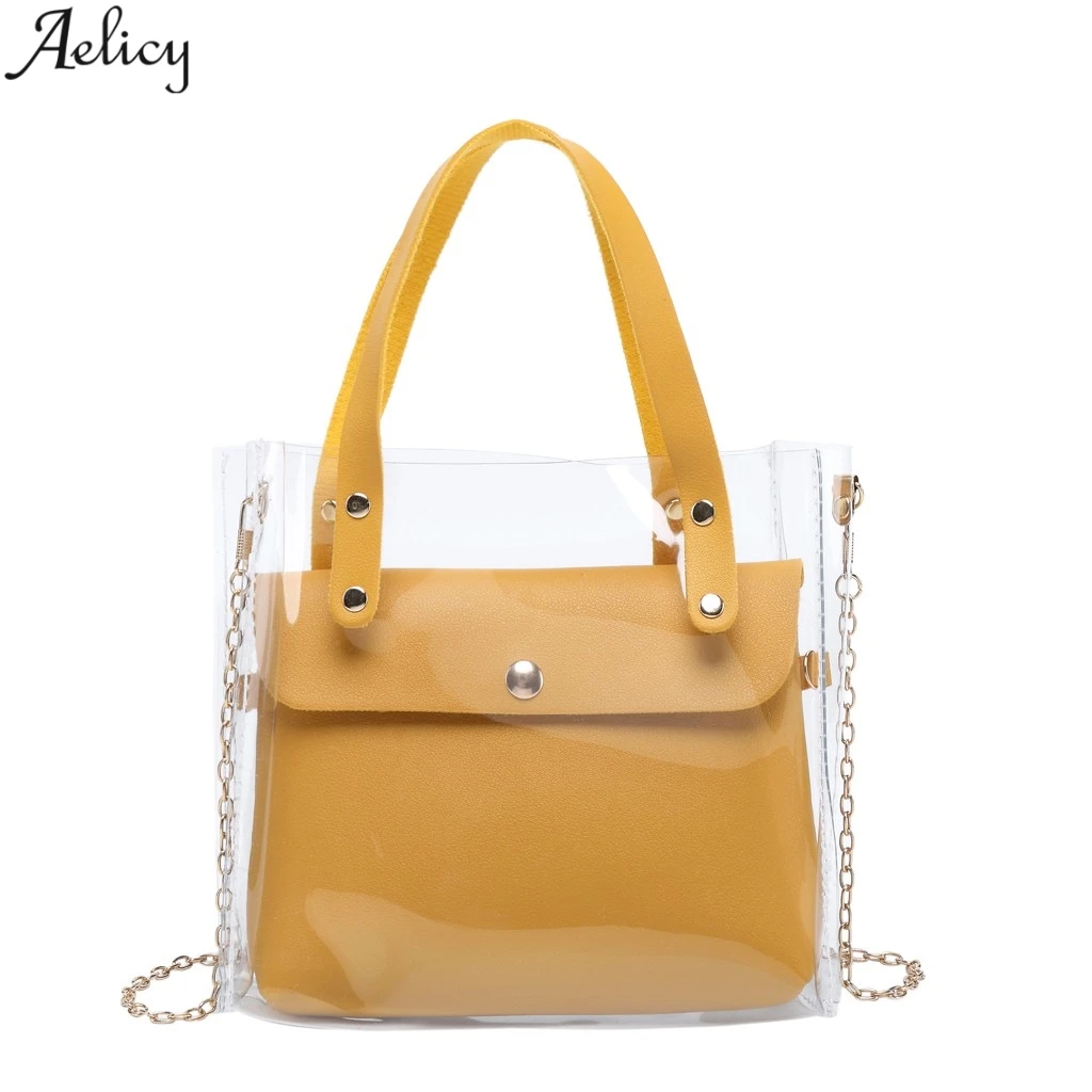 

Aelicy Women Composite Bag Transparent Solid Mobile Phone Bag Fashion Stylish Pvc Shoulder Bag Hot Sales Leisure Messenger Bag