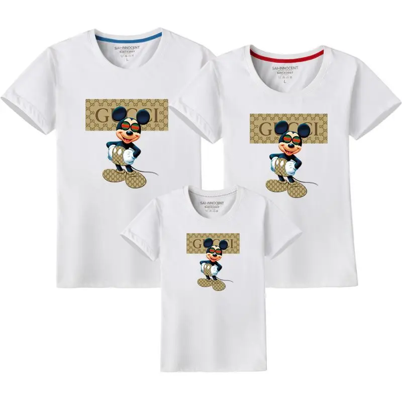 

Matching Mother Daughter Clothes Mickey Mouse Print Family Look Family Matching Parent-child Outfit Ma e Filha Mommy T-shirts