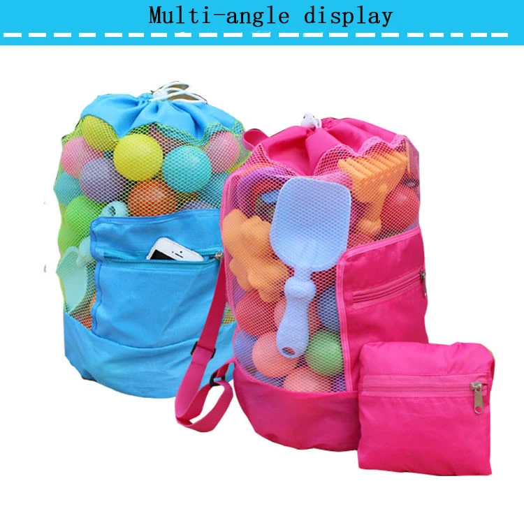 1PC Hot Sell Childrens Storage Bag Sand Away Protable Mesh Bag Kids Beach Toys Clothes Towel Bag Baby Toy Storage Sundries       (10)