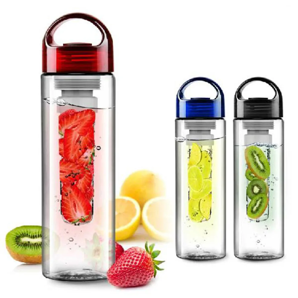 

ANGRLY 700ml Fruit Juice Infuser My Sport Drinking Detox Water Bottles Flip Lid TRITAN BPA Free Health Lemon Bicycle Bottle