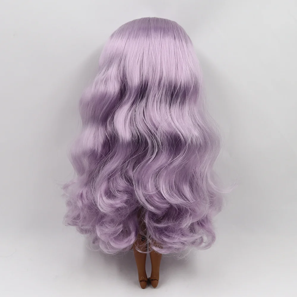 Blyth кукла телесного цвета, элегантные фиолетовые вьющиеся волосы, супер темная кожа, 30 см, подходит для DIY, распродажа, подарок, SD игрушки с рукой AB