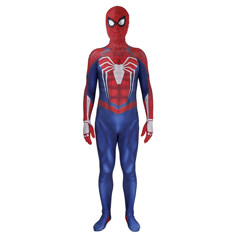 PS4 Spiderman Cosplay Costume 3D Print Avengers COS Spiderman Anime Full Bodysuit for Halloween party for kids and adult