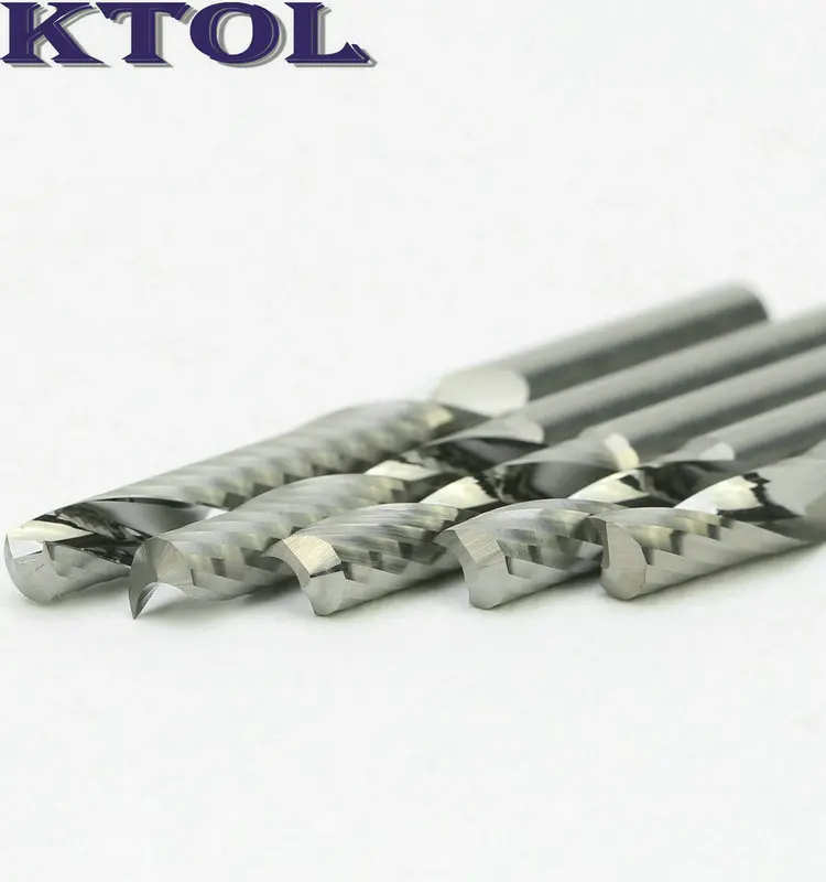 1 flute carbide milling cutter tungsten end mill cnc router tool engraving bit set_1
