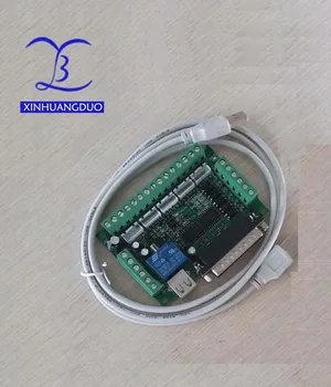 

1PCS Upgraded 5 Axis CNC Interface Adapter Breakout Board For Stepper Motor Driver Mach3 +USB Cable High Quality