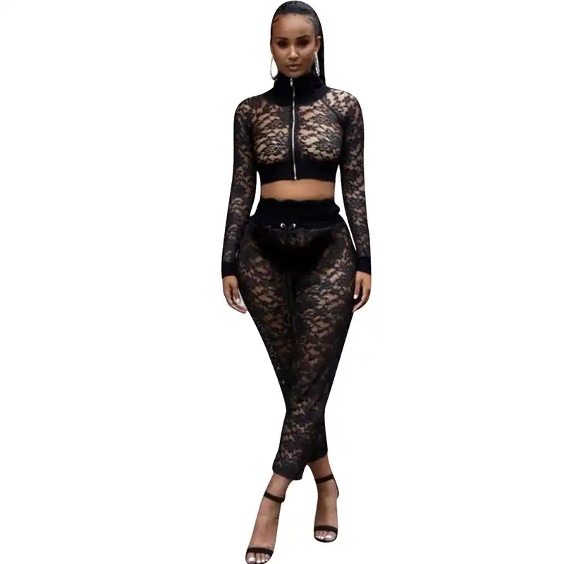 all black two piece outfits