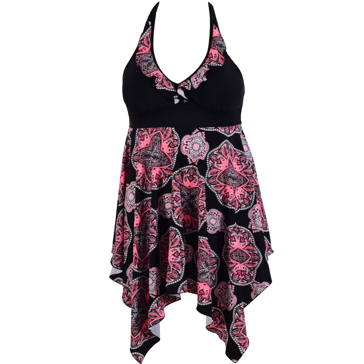

Plus Size Swimwear Floral Printed One Piece Swimsuit Sexy Swimming Suit For Women Summer Bathing Suit Stroje K Pielowe Damskie