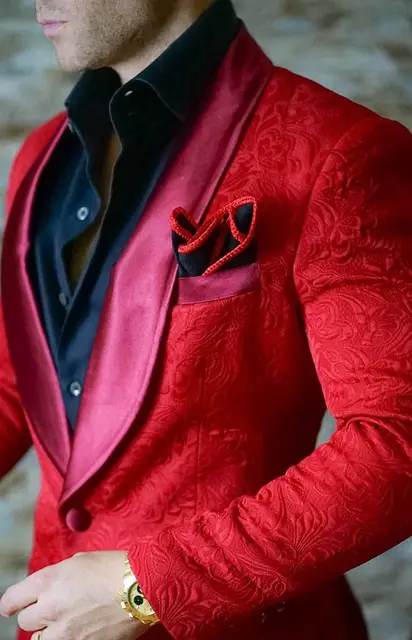 Men Suit Jacket Slim Fit Wedding Suits 