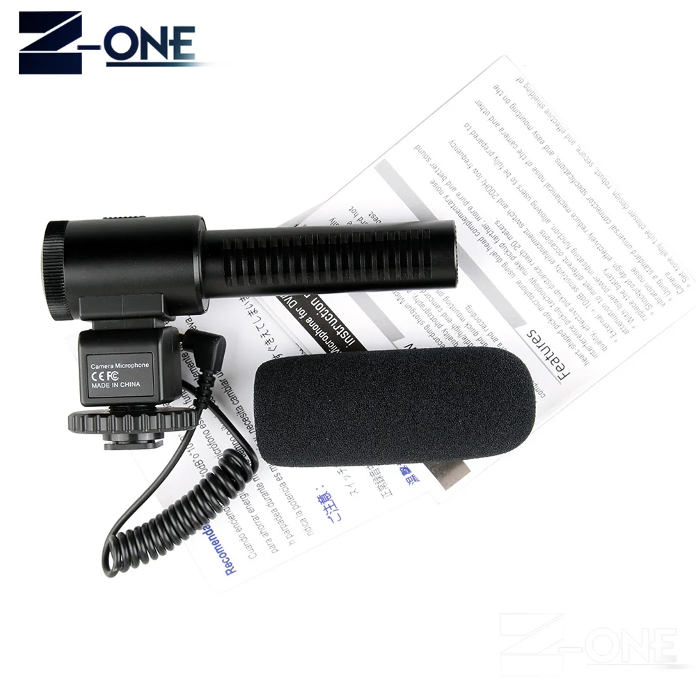 MIC-03 Camera External Stereo Video Recording Microphone for Interview for Nikon D7500//D7200//D5600//D5500//D5300//D3300//D810//D750