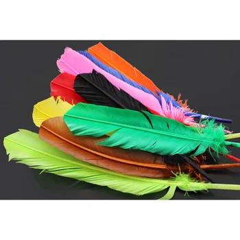 

Tigofly 9 pcs 9 Colors Turkey Biots Quills Feathers Fly Fishing Wing Body Fly Tying Materials