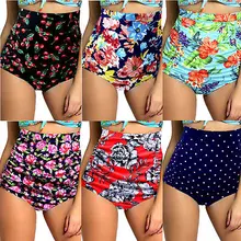 Женский Флористический с высокой талией купальный костюм с бикини купальник купальный костюм Пляжная одежда в горошек Вишневый принт летние бикини женские