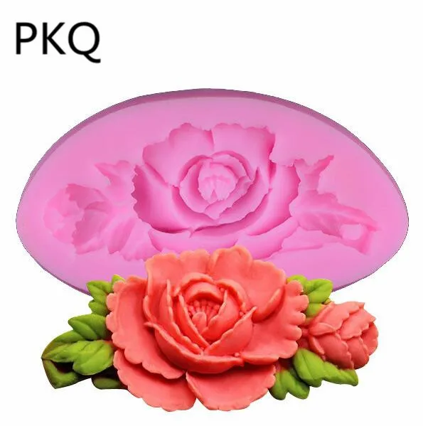 

3D Flower handmade soap Silicone Mold DIY Candle Soap Mold Rose Shaped Fondant Sugar Art Tools,7.5x4x1.3cm