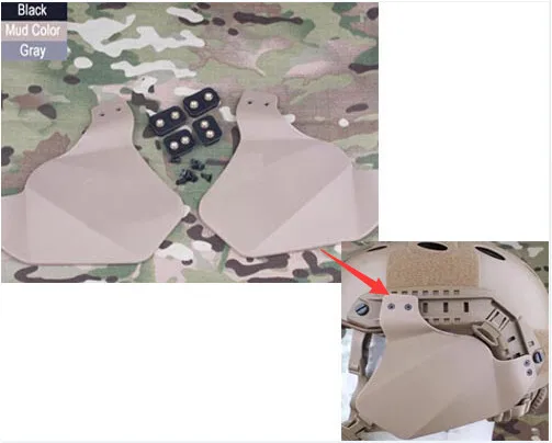 

FMA Airsoft Military Tactical Climbing FAST Helmet Side Cover For Helmet Rail Helmet Accessory Accessories Mens