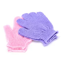 1 пара перчатки для душа и ванной отшелушивающие для мытья кожи спа массаж тела скруббер чистящие средства для купания чистящие средства случайный цвет