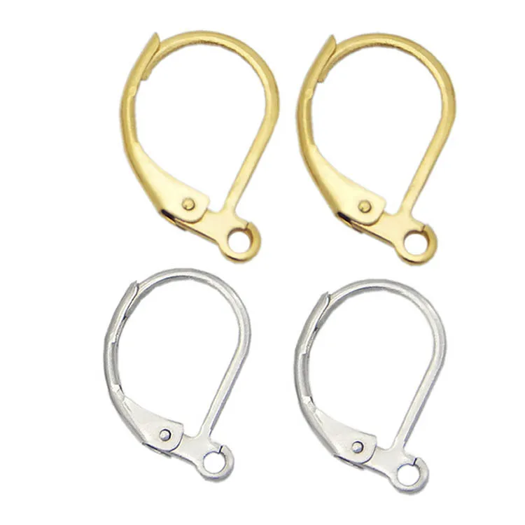 20pcs 16x11mm Stainless Steel Silver Tone French Earring Hooks Wire