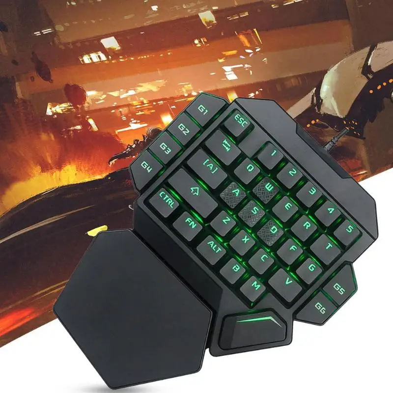 K50 USB Проводная игровая клавиатура с одной рукой механическая мини разрешением