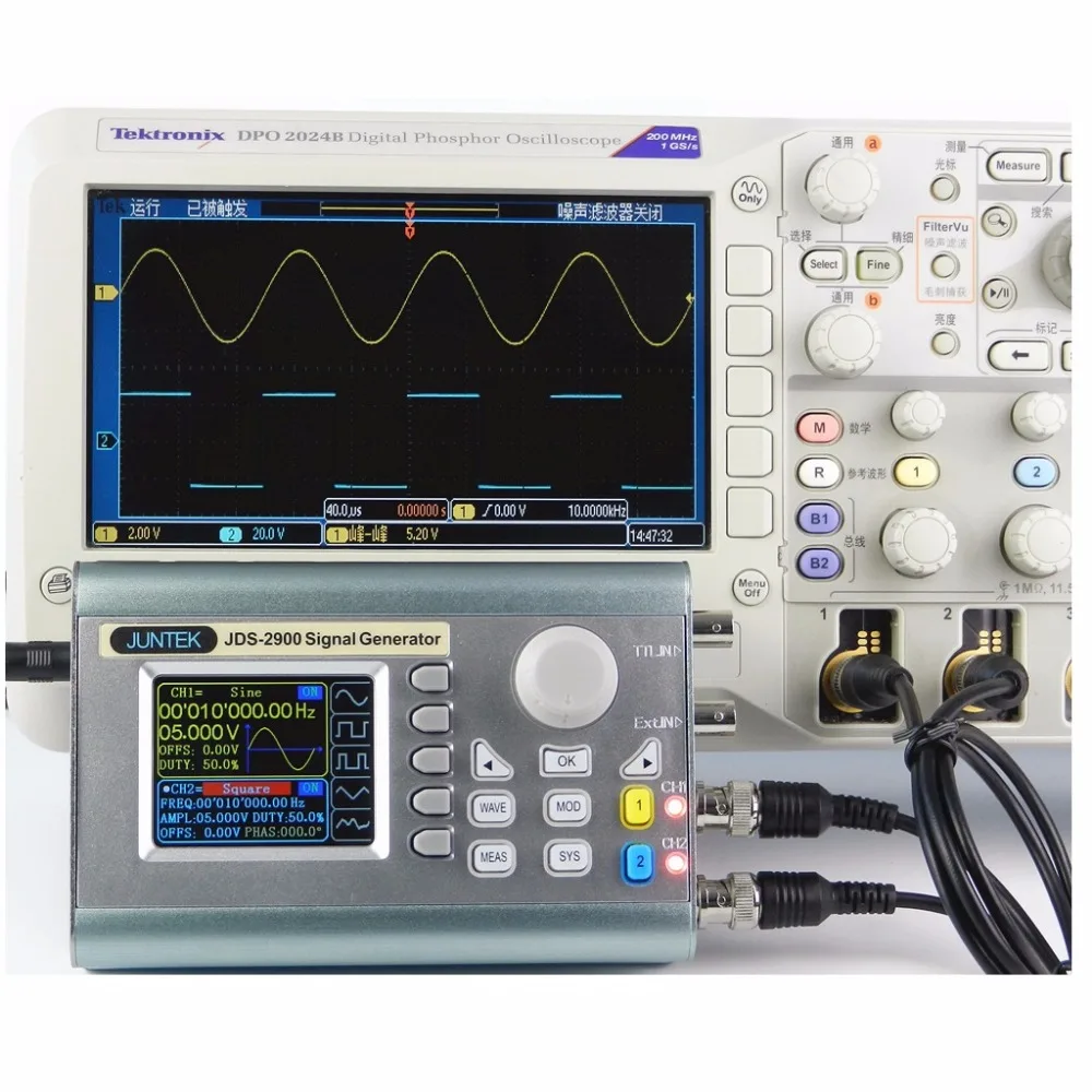 JDS2900-40MHZ полный числовой контроль двухканальный DDS функция генератор сигналов произвольной формы импульсный источник
