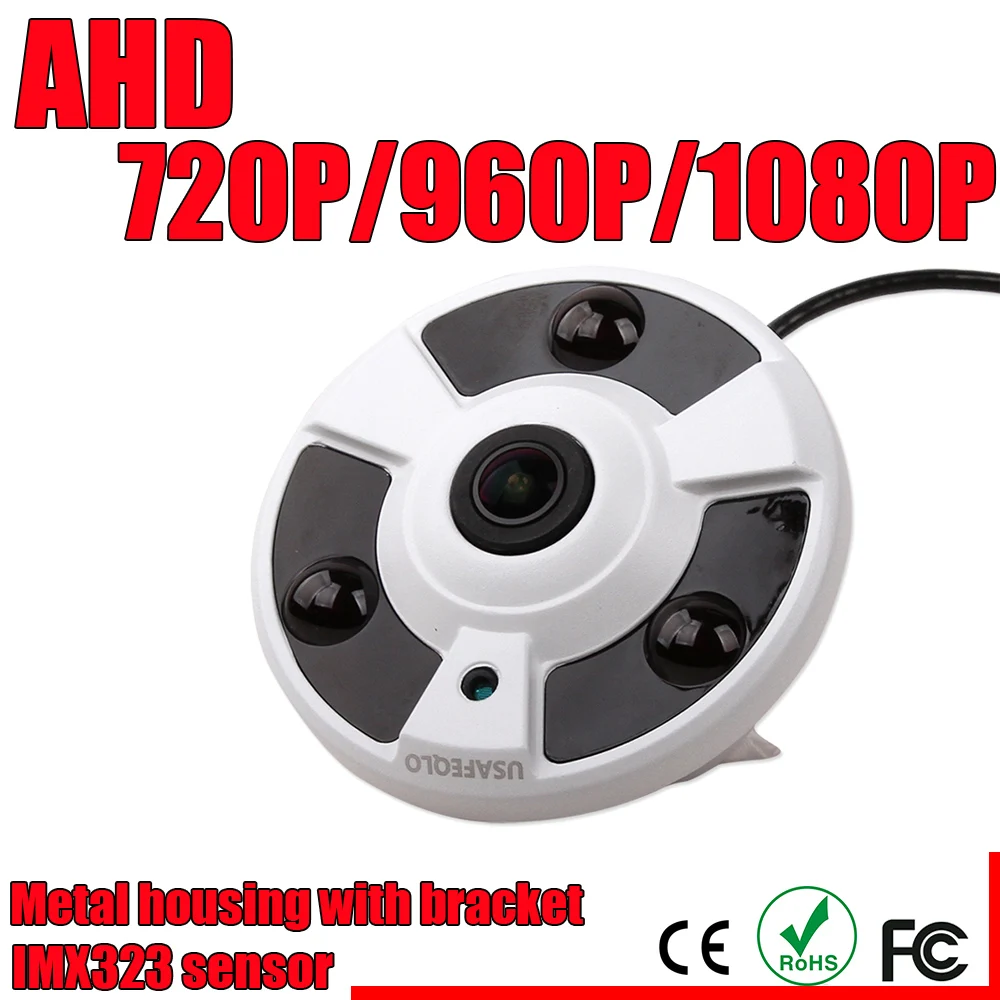 Камера видеонаблюдения рыбий глаз 720 ТВЛ 960 МП 1080P/P|high definition surveillance camera|ahd cctv