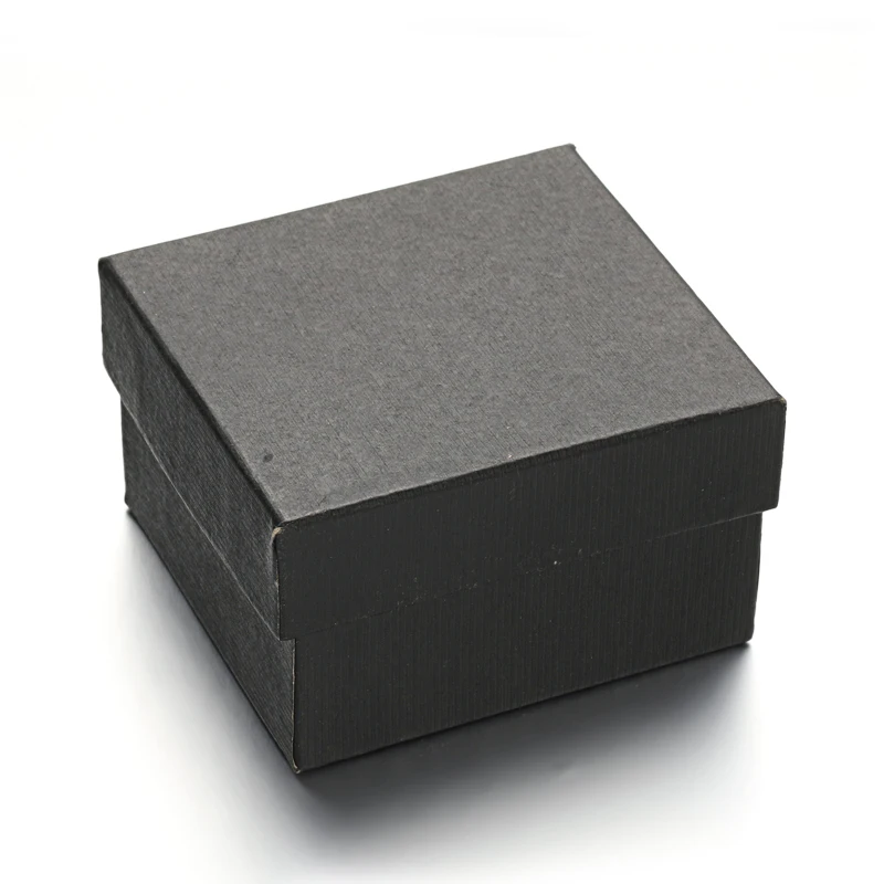 Caixas de Jóias com a Almofada de Esponja Dentro do Retângulo de Papelão Preto Assistir 10 Pcs 89x81x54mm
