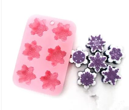 

snowflake Silicone molds snowflake soap mold snowflakes silicone soap molds silica gel die Aroma stone moulds candle mould