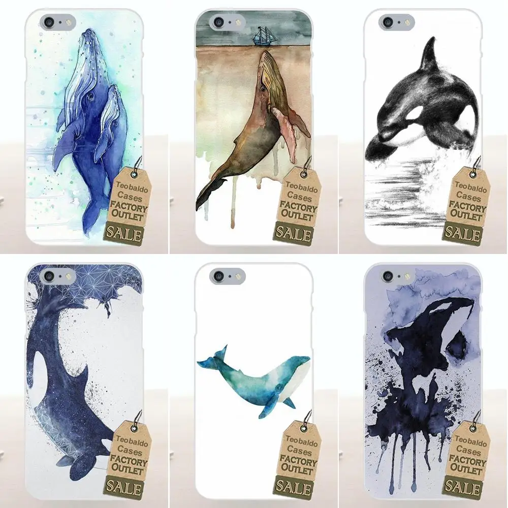 

Soft TPU Phone Skin Killer Whale Orca Watercolor For Apple iPhone X 4 4S 5 5C SE 6 6S 7 8 Plus For LG G4 G5 G6 K4 K7 K8 K10