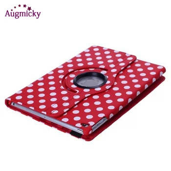 

2019 Newest Polka Dot Print 360-Degree Rotation Faux Leather Flip Smart Cover Case with Stand for iPad pro9.7/12.9 inch Tablet