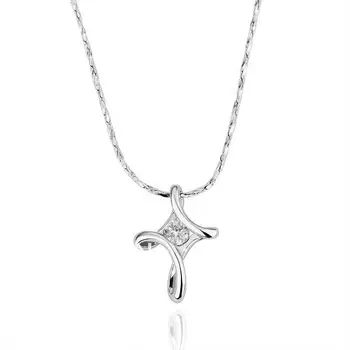 

gold color women Fashion pretty Cross Necklace color Austrian crystal free shipping Rhinestone Jewelry N194