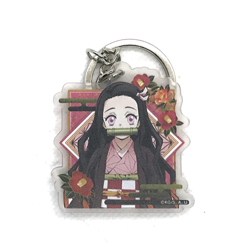 Японское аниме Demon Slayer: Kimetsu no Yaiba Kamado Tanjirou Nezuko косплей брелок подставка фигурка