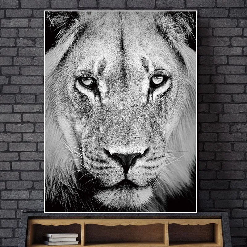 Животные настенные картины на холсте Тигр Лев плакаты с оленем и принтами HD настенные картины для гостиной украшения дома без рамки