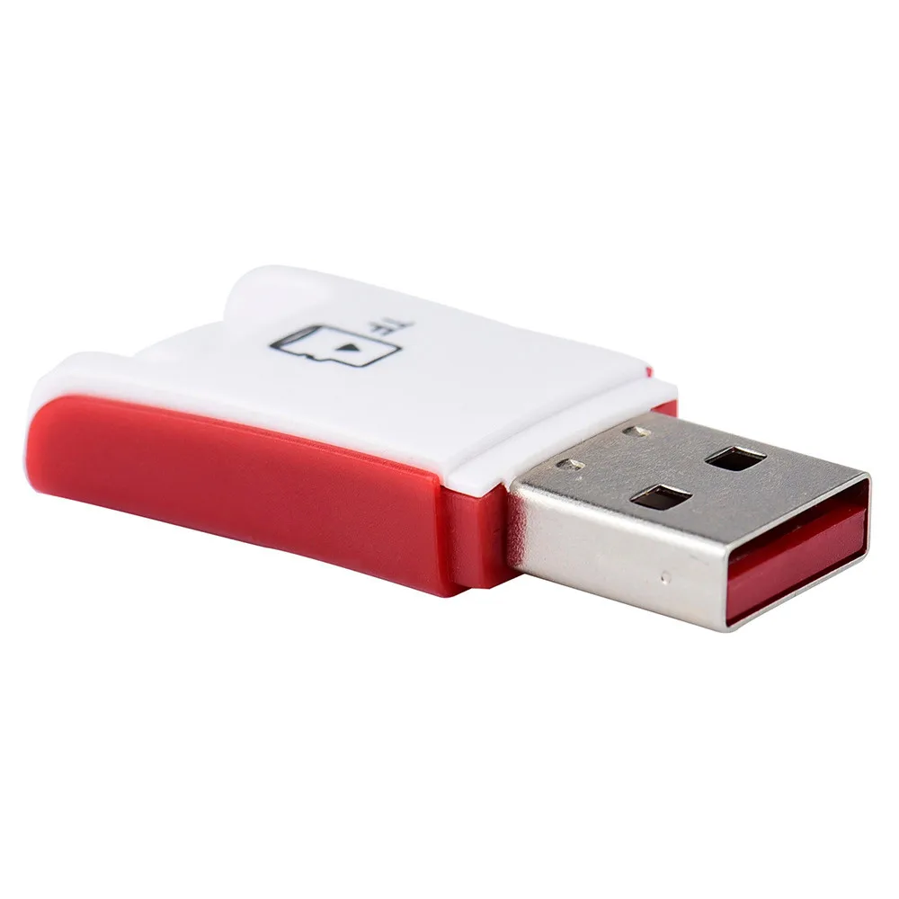 Дропшиппинг красный кард-ридер высокая скорость передачи данных мини USB 2,0 Micro SD TF T-Flash кард-ридер адаптер