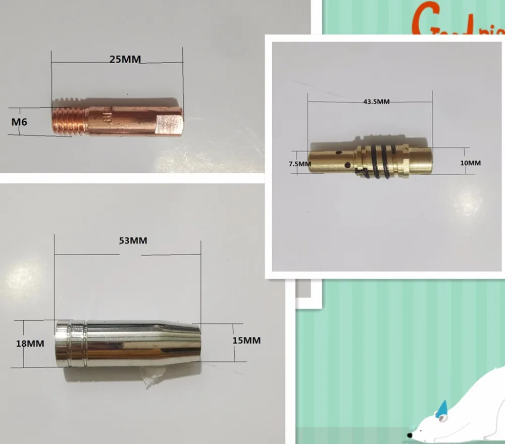 Газовая горелка CO2 Mig Mag полуавтоматы для сварки сварочная горелка рукав MB 15AK расходный материал наконечник M6* 25 ММ 0.8 1.0 пружина вставка шейка гусак для горелки