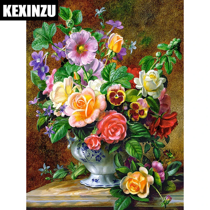 

New 5D Diy diamond painting cross stitch "Colorful flowers" Full Square Diamond embroidery Needlework Rhinestone Mosaic Crafts