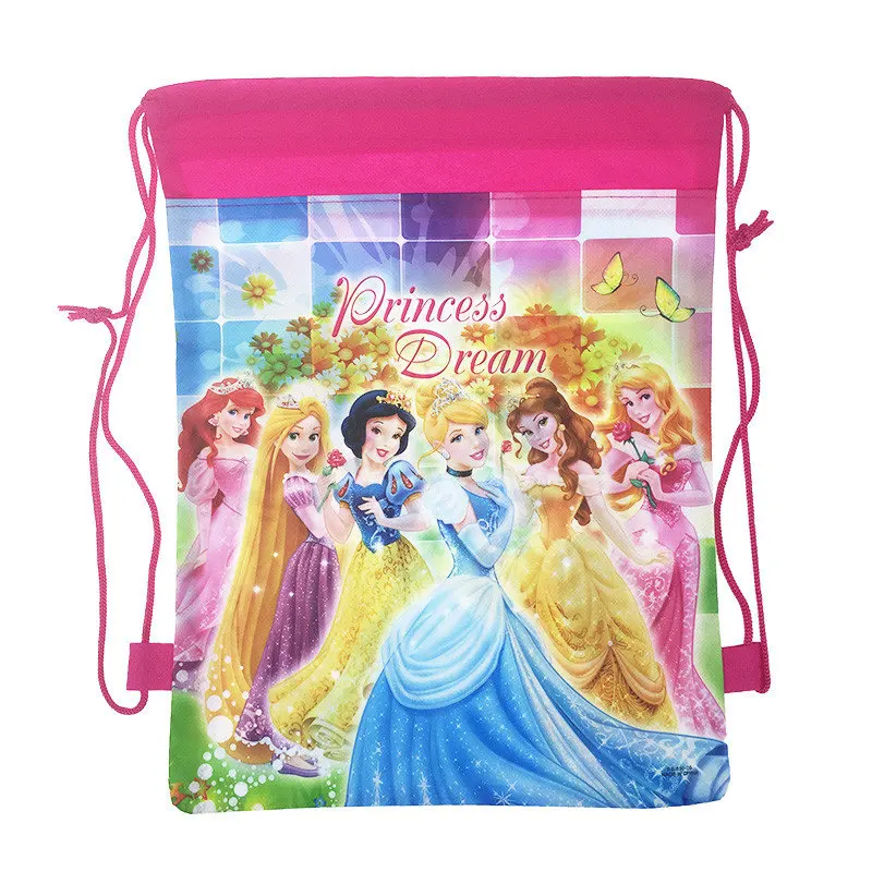5/10/20/30Pc Disney Cartoon Winnie the Pooh Encanto Toy Story Non-woven Fabrics Shopping Bag Six Princess Drawstring Backpack 