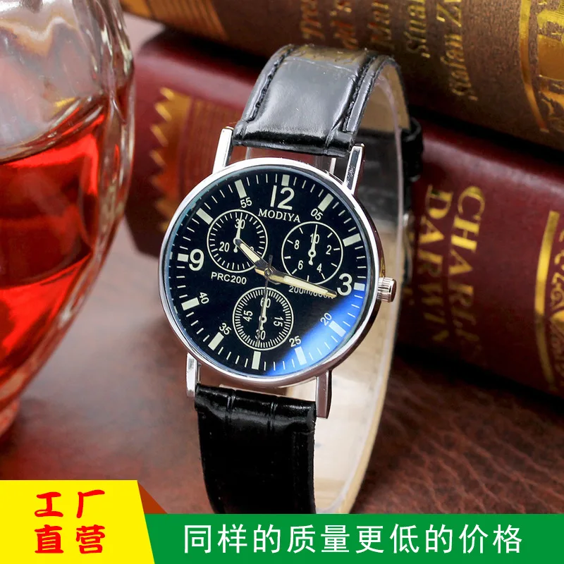 

Explosions gift men's watch fashion quartz watch watch blue glass belt men's watch manufacturers wholesale