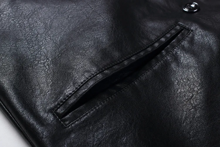 M-5XL кожаная мужская куртка из искусственной кожи, мотоциклетная куртка большого размера, мужская кожаная куртка черного цвета для осени и зимы