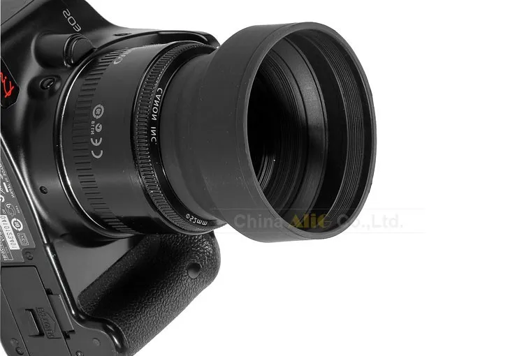 Резиновая бленда объектива камеры 49 мм 52 мм 55 мм 58 мм 62 мм 67 мм 72 мм 77 мм 82 мм широкоугольный/Стандартный/телефото для Nikon Canon DSLR