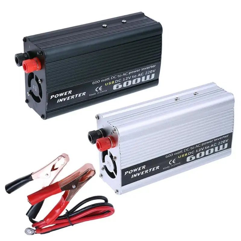 

600W DC to AC Auto Car Power Inverter Converter USB DC 12V to AC 220V Modified Sine Wave Charger Adapter Overvoltage Protection